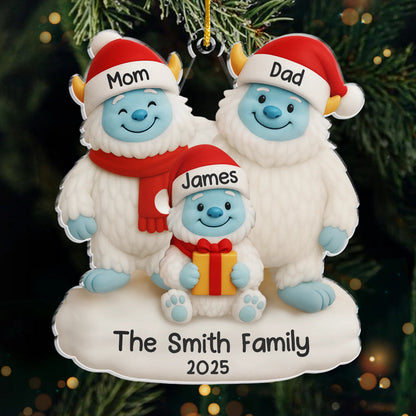 Custom Acrylic Ornament - Personalized Christmas Birthday Gifts For Mom, Dad, Kids - Our Merry Bunch