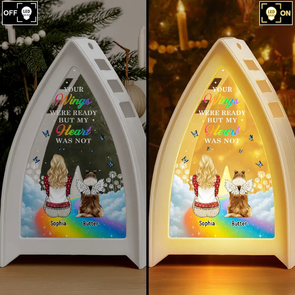 Memorial Dog Cat When Tomorrow Starts Without Me - Personalized Tabletop Lantern Light