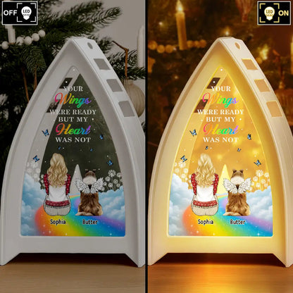 Memorial Dog Cat When Tomorrow Starts Without Me - Personalized Tabletop Lantern Light