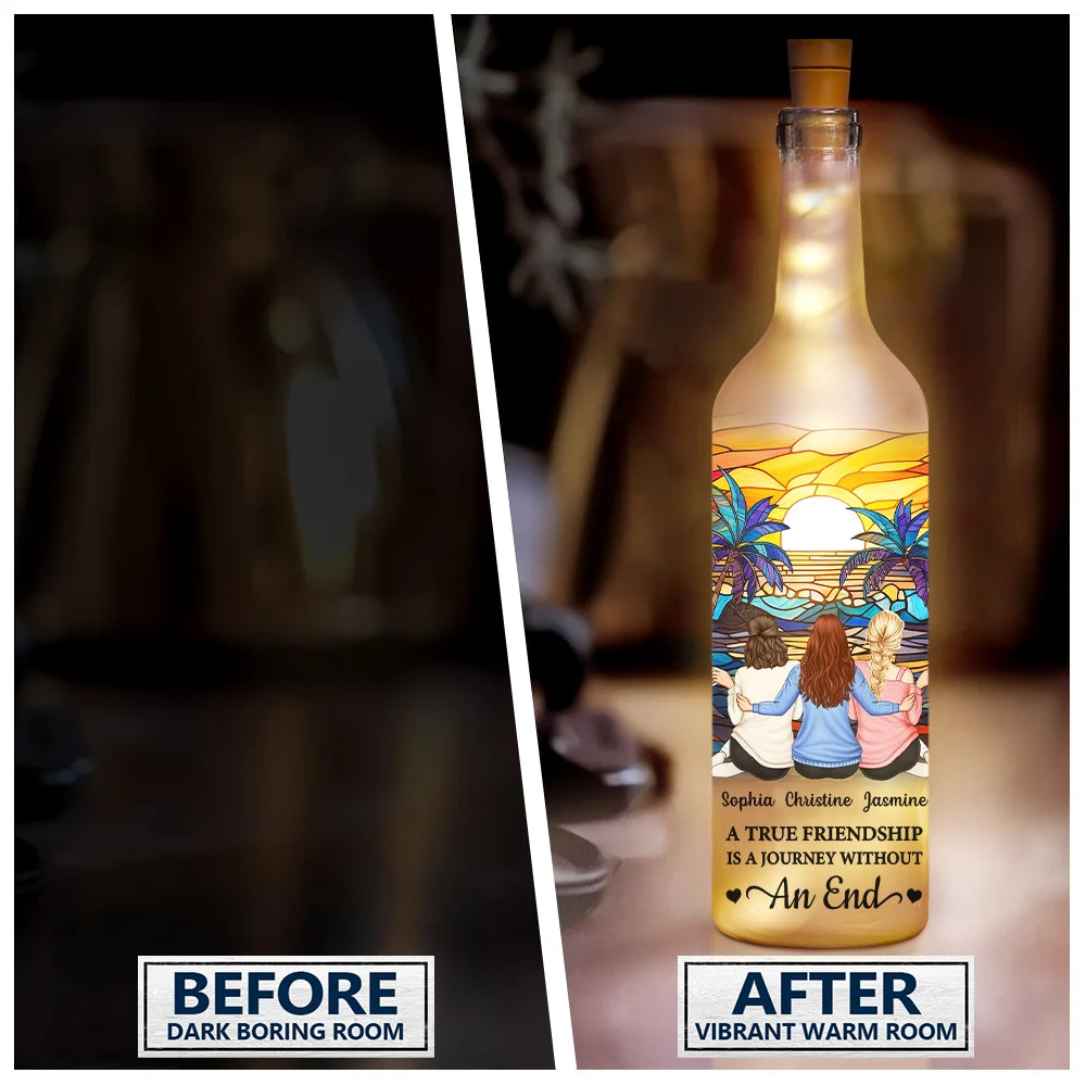 It Takes A Long Time To Grow An Old Friend Starry Night - Personalized Bottle Light