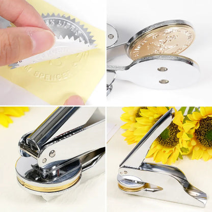 From The Library Of Bookworm - Personalized Embosser Stamp