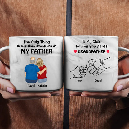 Better Than Having You As My Grandpa - Personalized Marble Mug