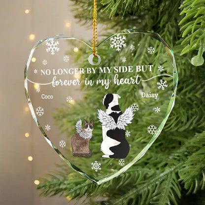 Forever Loved Memorial Dog Cat - Personalized Heart Shaped Acrylic Ornament