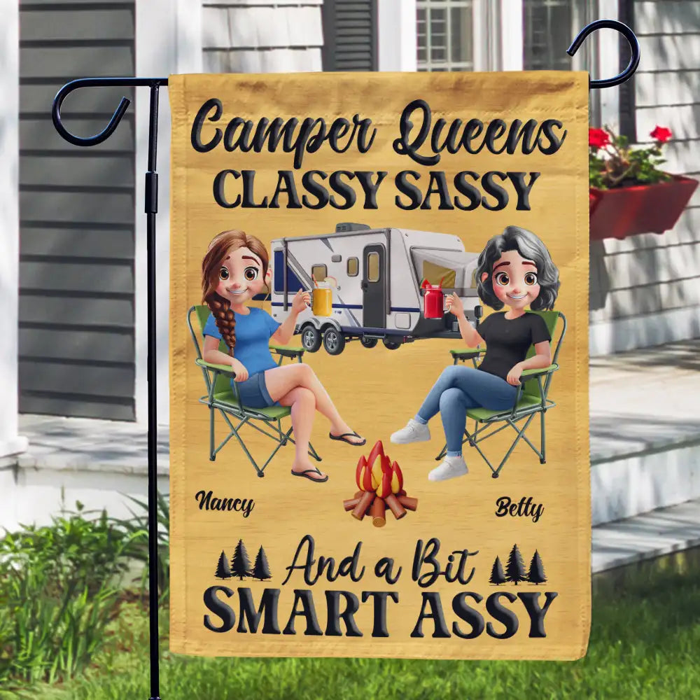 Camper Queens Classy Sassy - Personalized Flag