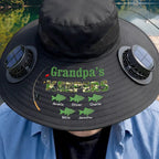 Grandpa's Keepers Camouflage Pattern - Personalized Solar Fan Hat