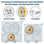 Mom No Matter How Much Time Passes - Personalized Acrylic Desk Clock