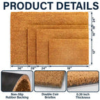 Faux Embroidery Effect Spoiled Grandkids Live Here - Personalized Coconut Doormat