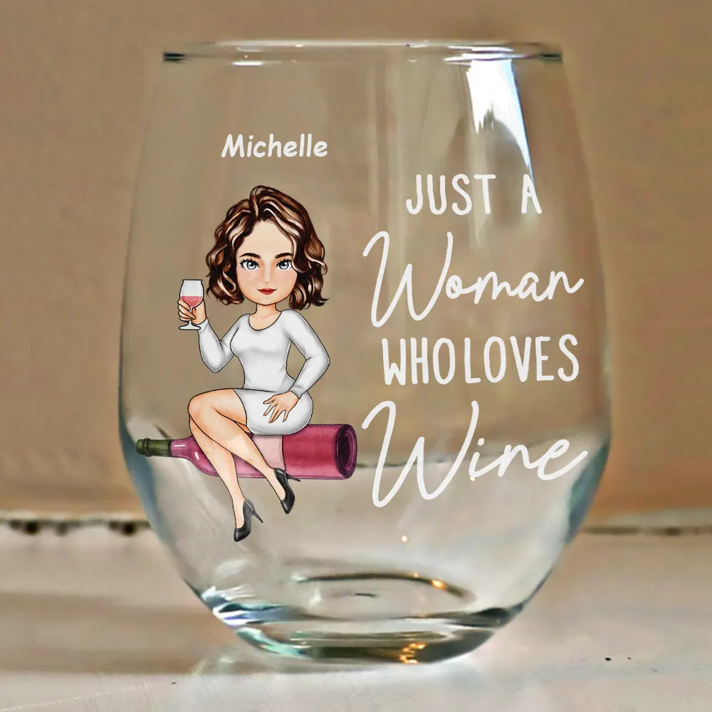 Corks Are For Quitters Cartoon Slay Girl - Personalized Stemless Wine Glass