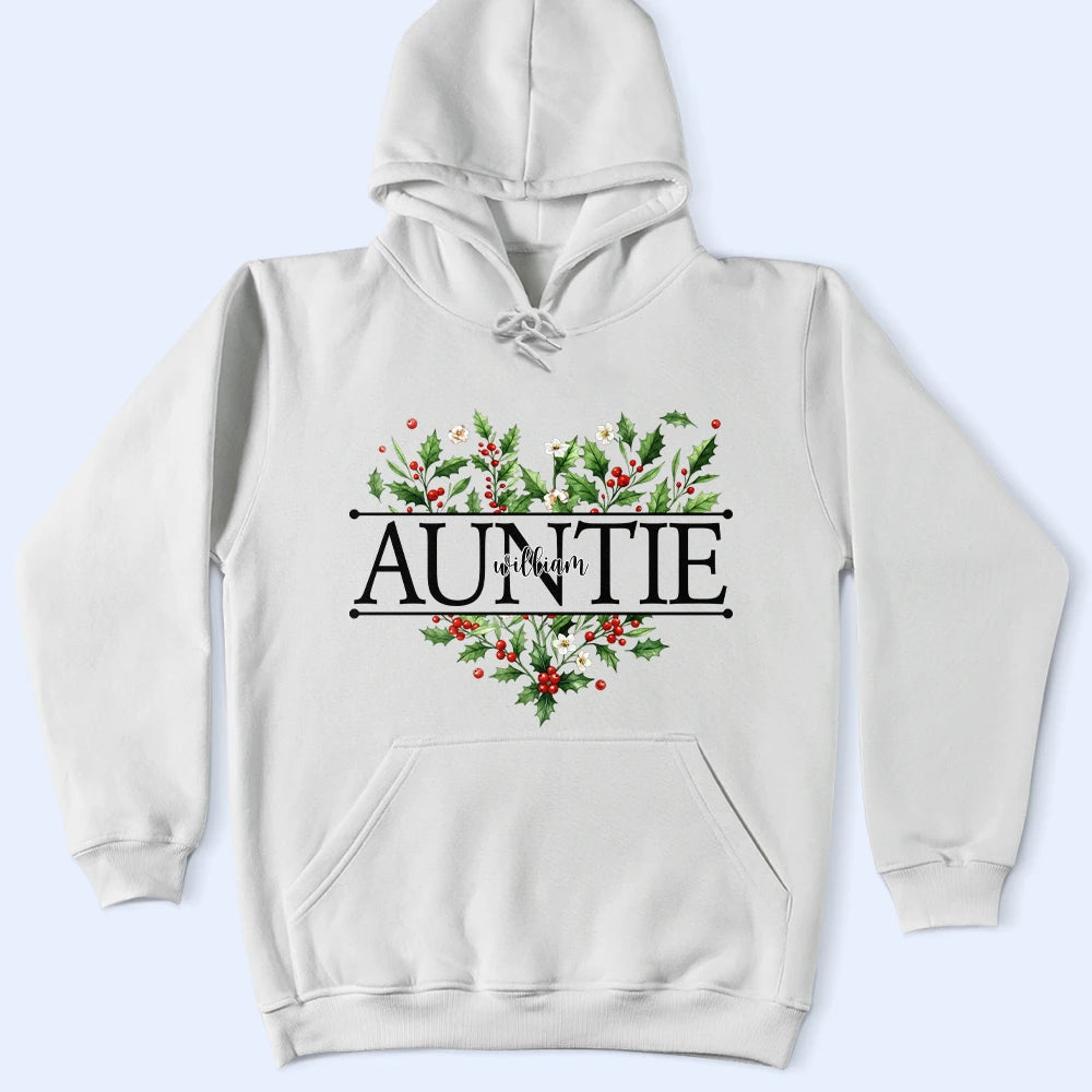 Mom Grandma Birth Flower Heart - Personalized T Shirt