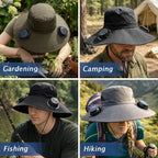 Grandpa's Keepers Camouflage Pattern - Personalized Solar Fan Hat