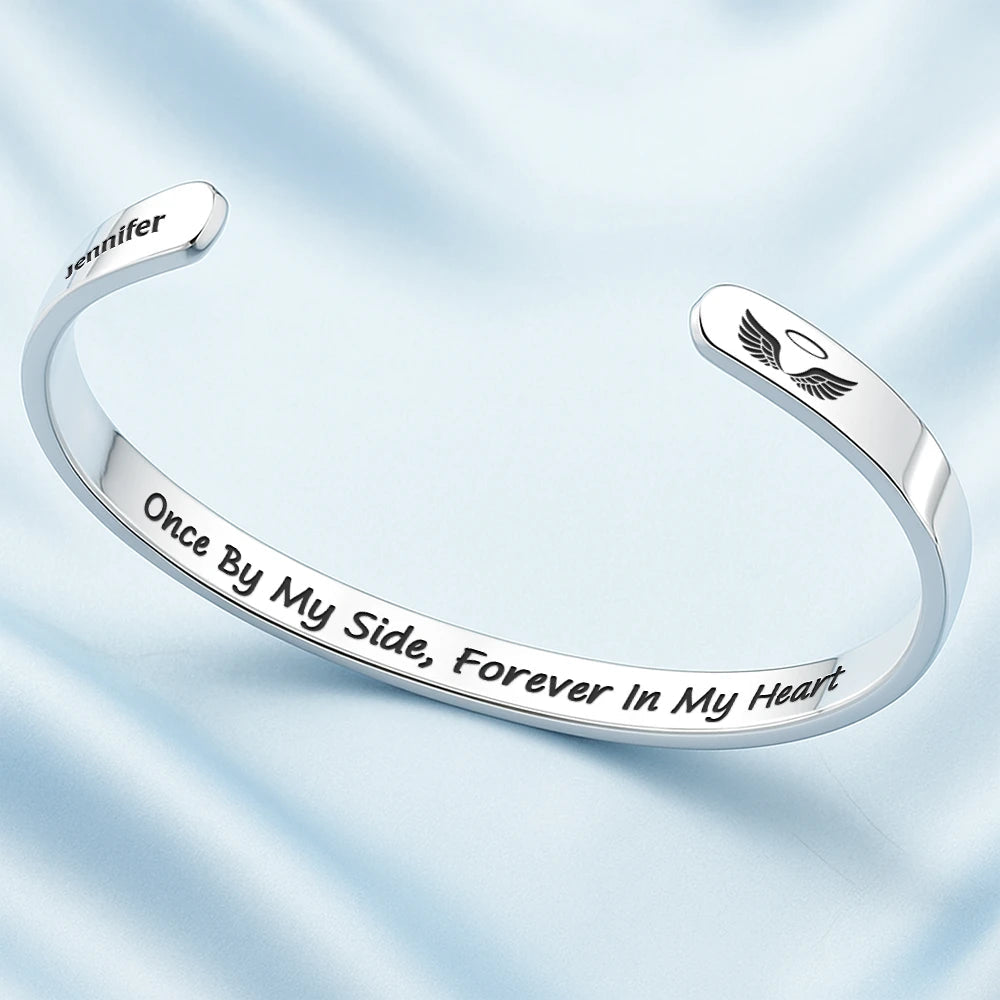 Memorial I'm Always With You - Personalized Bangle Bracelet Cuff