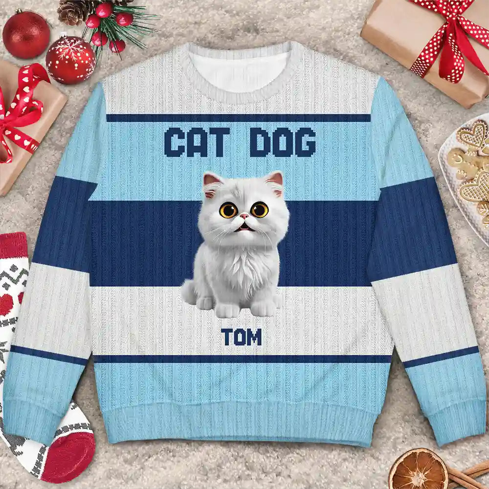 Best Cat Mom Ever Funny 3D Cute Cats - Personalized Unisex Ugly Sweater