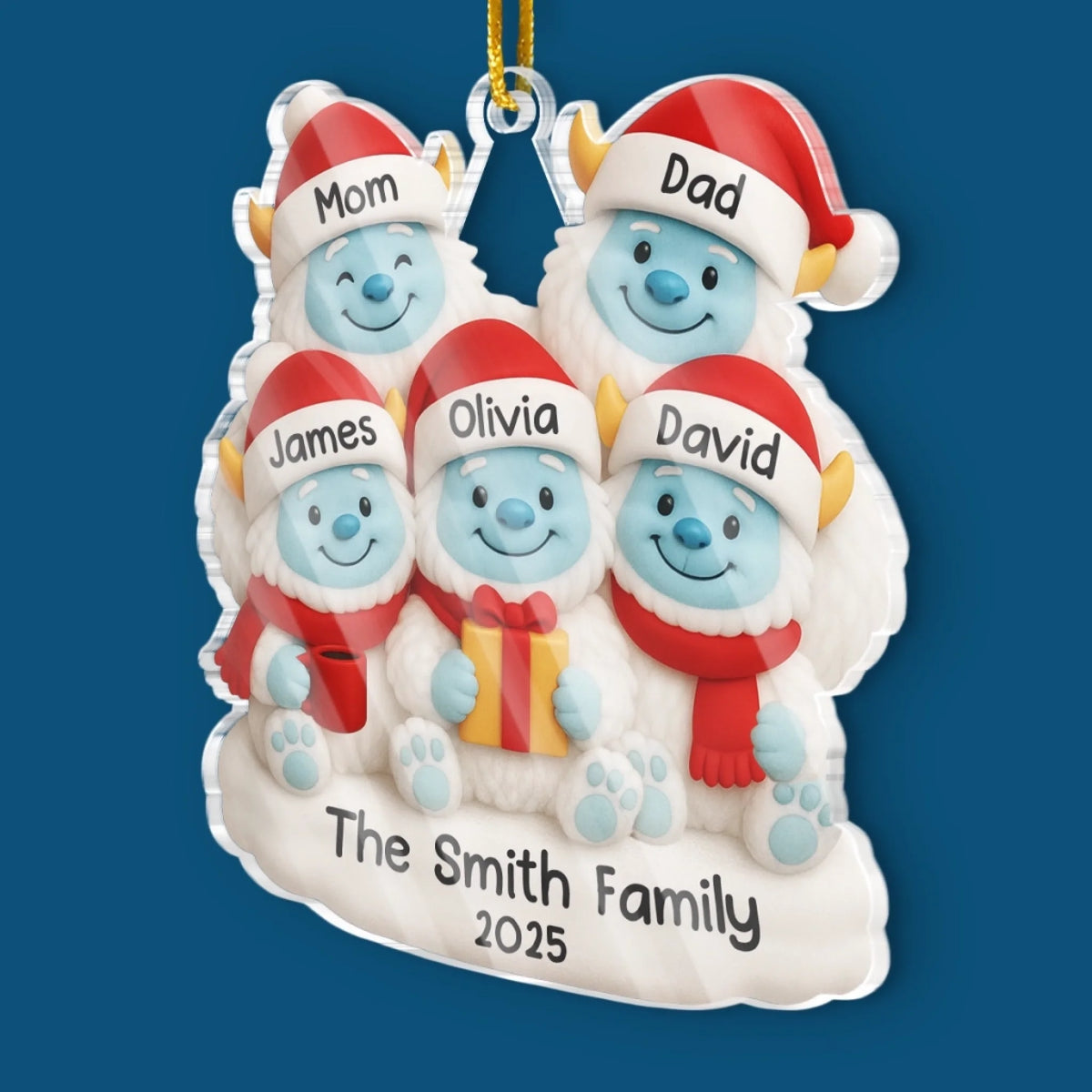 Custom Acrylic Ornament - Personalized Christmas Birthday Gifts For Mom, Dad, Kids - Our Merry Bunch