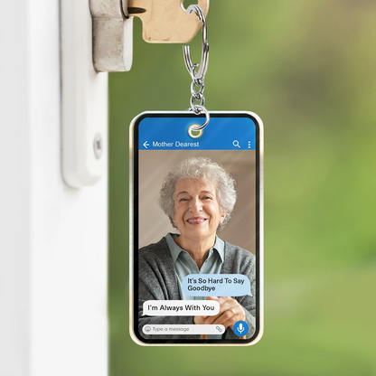 Custom Photo Memorial Message From Loved One - Personalized Acrylic Keychain