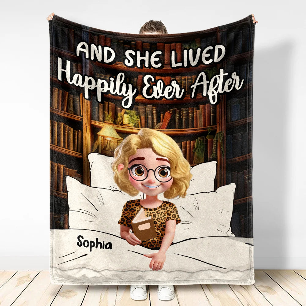 Just A Girl Who Loves Books 3D Effect - Personalized Fleece Blanket
