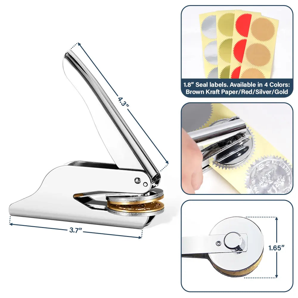 From The Library Of Book Dragon - Personalized Embosser Stamp