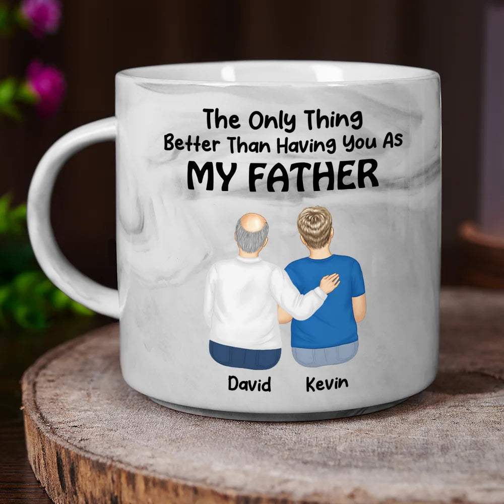 Better Than Having You As My Grandpa - Personalized Marble Mug