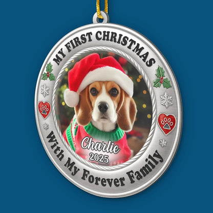 Custom Photo Acrylic Ornament - Personalized Christmas Birthday Gifts For Dog Cat Lovers, Dog Dad And Mom, Cat Owners - Furever Family