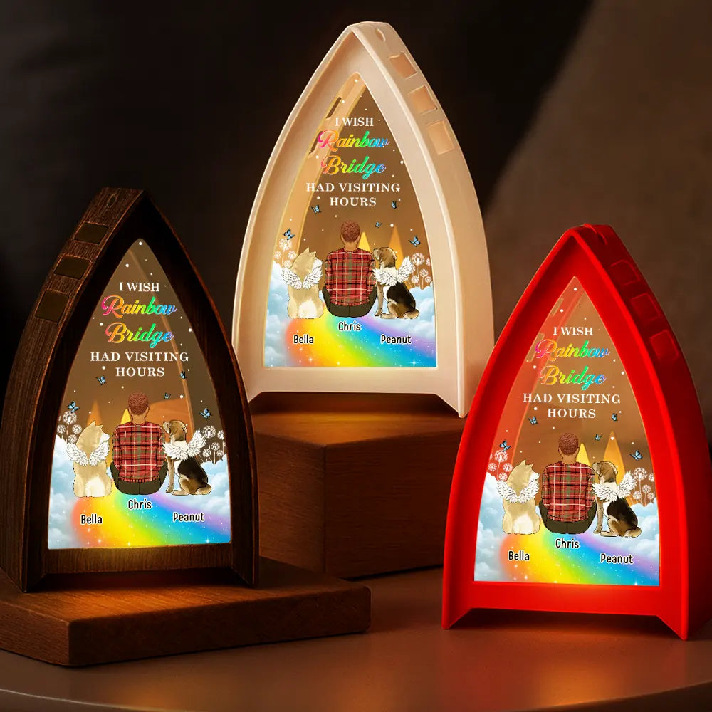 Memorial Dog Cat When Tomorrow Starts Without Me - Personalized Tabletop Lantern Light