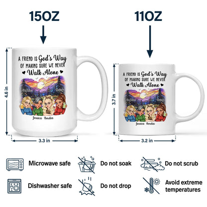 A Friend Is God's Way Besties - Personalized Mug