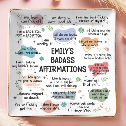 Custom Full-Print Jewelry Dish - Personalized Best Friend Birthday Gifts For Women, Besties, Sisters, BFF, Yourself - I Glow On My Own