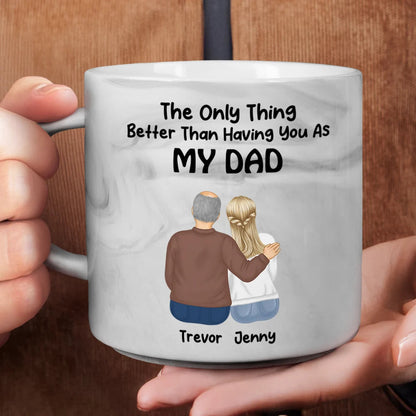 Better Than Having You As My Grandpa - Personalized Marble Mug