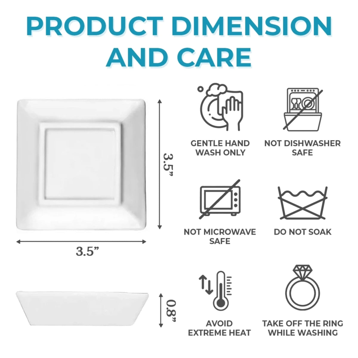 Custom Full-Print Jewelry Dish - Personalized Best Friend Birthday Gifts For Women, Besties, Sisters, BFF, Yourself - I Glow On My Own