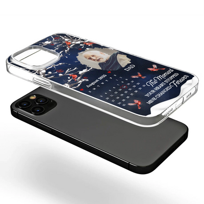 Custom Photo Calendar Memorial My Heart Changed Forever - Personalized Clear Phone Case