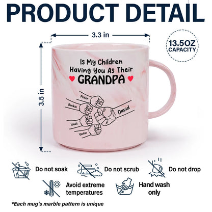Better Than Having You As My Grandpa - Personalized Marble Mug