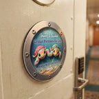 Happy Sailing Turtle Couple 2D Flat - Personalized Cruise Ship Door Magnet - Cruise Trip Decoration