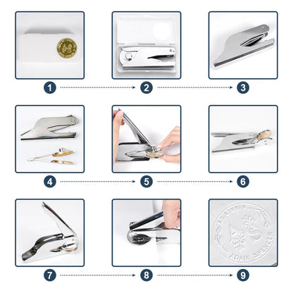 From The Library Of Bookworm - Personalized Embosser Stamp