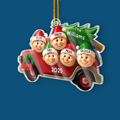 Custom Acrylic Ornament - Personalized Christmas Birthday Gifts For Mom, Dad, Kids - Together At Home For Christmas