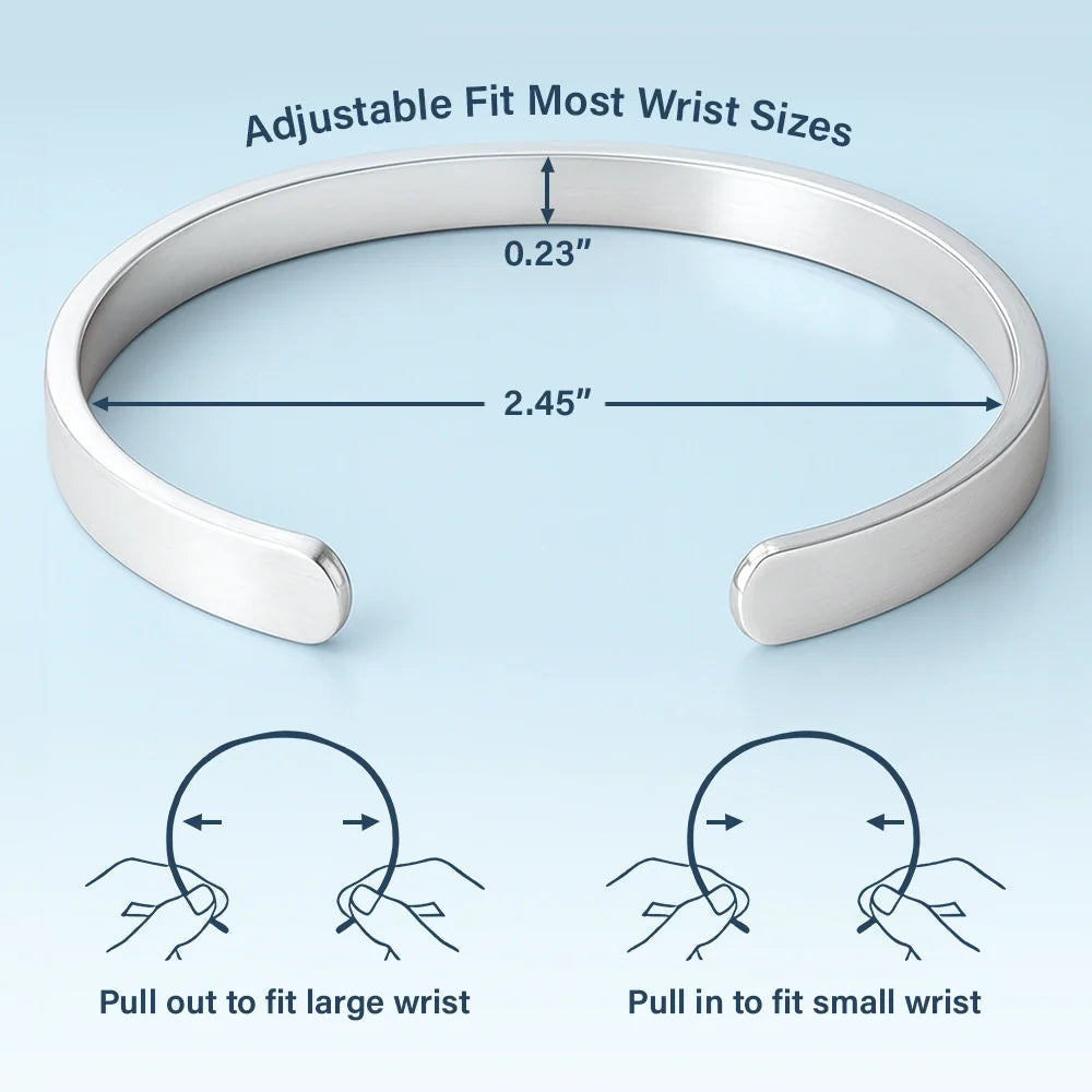 Memorial I'm Always With You - Personalized Bangle Bracelet Cuff