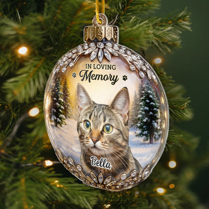 Custom Photo Acrylic Ornament - Personalized Pet Christmas Memorial Sympathy Gifts For Dogs, Cats - Every Star Carries Your Light