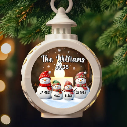 Custom Candlelight Lantern Ornament - Personalized Christmas Birthday Gifts For Mom, Dad, Kids - Christmas Glows With Family Love