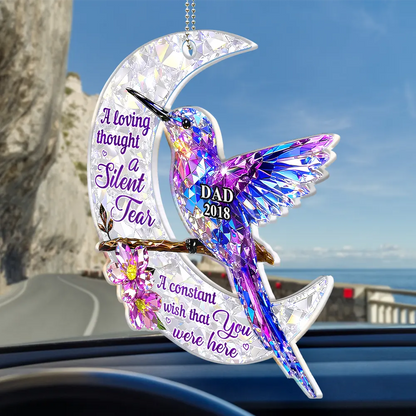 Memorial Crystal Effect Those We Love Don't Go Away - Personalized Acrylic Car Hanger