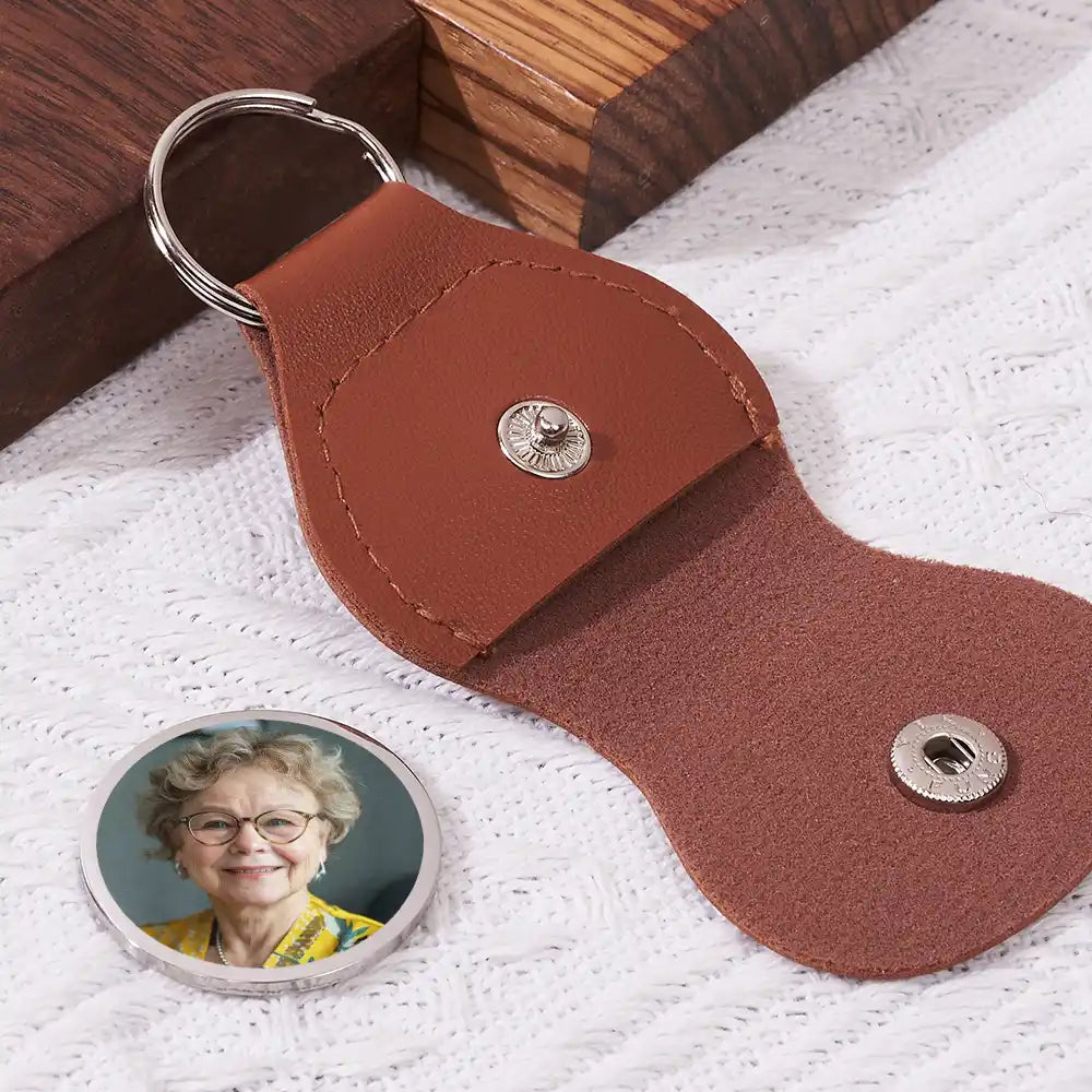 Custom Photo Graduation Walking Beside You Memorial - Personalized Leather Pocket Hug