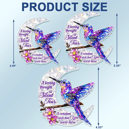 Memorial Crystal Effect Those We Love Don't Go Away - Personalized Acrylic Car Hanger