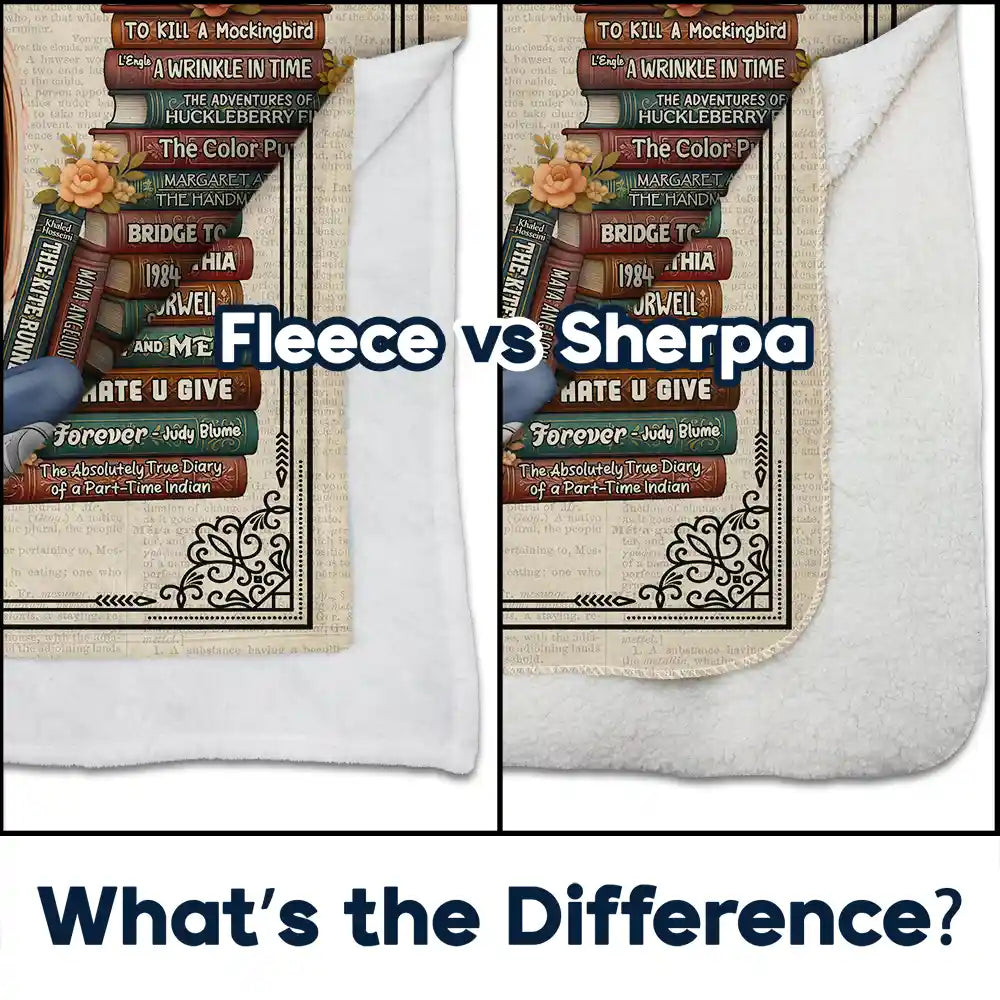 Book Lovers I'm With The Banned - Personalized Fleece Blanket