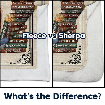 Book Lovers I'm With The Banned - Personalized Fleece Blanket