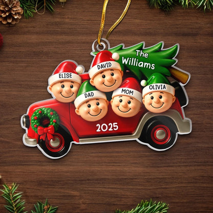 Custom Acrylic Ornament - Personalized Christmas Birthday Gifts For Mom, Dad, Kids - Together At Home For Christmas