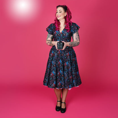 Mimi Swing Dress in Christmas Dino's - Preorder for dispatch 28th November