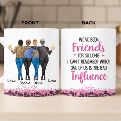 Custom Mug - Personalized Best Friend Christmas Birthday Gifts For Women, Besties, Sisters, BFF - Life Is Better With Besties