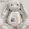 I Filled It With My Wishes Grandmother Granddaughter 3D Effect - Personalized Soft Toy Bunny