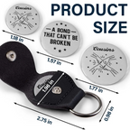 Brothers A Bond That Can't Be Broken - Personalized Leather Pocket Hug