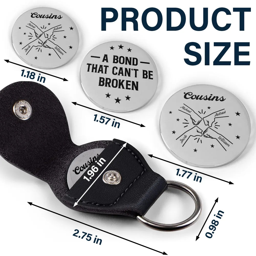 Brothers A Bond That Can't Be Broken - Personalized Leather Pocket Hug