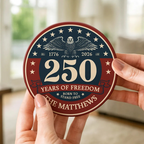 Born To Stand Free 250th Anniversary US Independence Day - Personalized Ceramic Coaster