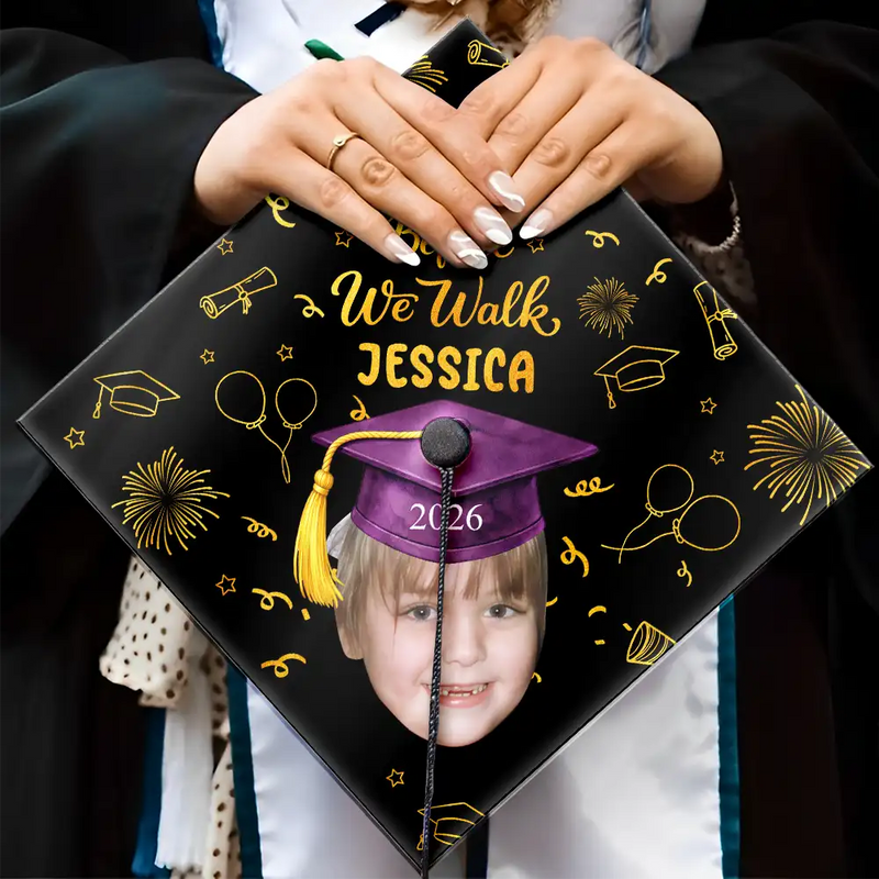Custom Photo Look Who's Graduated - Personalized Graduation Cap Topper