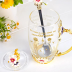 It Takes A Long Time To Grow Old Friends - Personalized Glass Flower Tea Cup