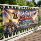 USA 250th Anniversary Land Of Liberty - Personalized Horizontal Banner